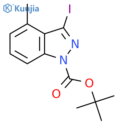 tert-butyl 3-iodo-4-methyl-1H-indazole-1-carboxylate structure