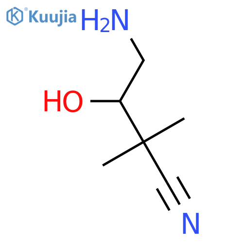 4-amino-3-hydroxy-2,2-dimethylbutanenitrile structure