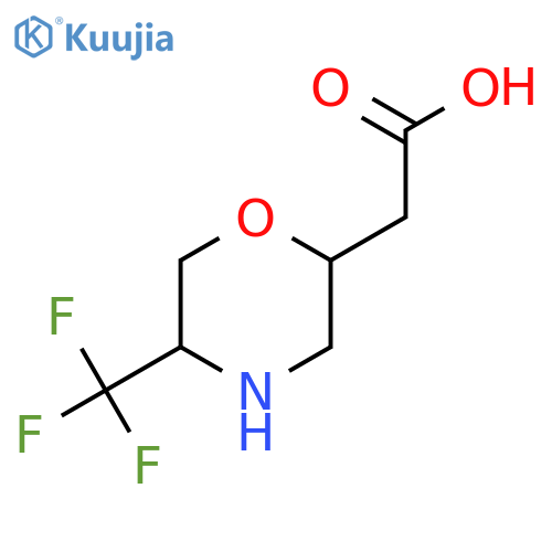 2-[5-(Trifluoromethyl)morpholin-2-yl]acetic acid structure