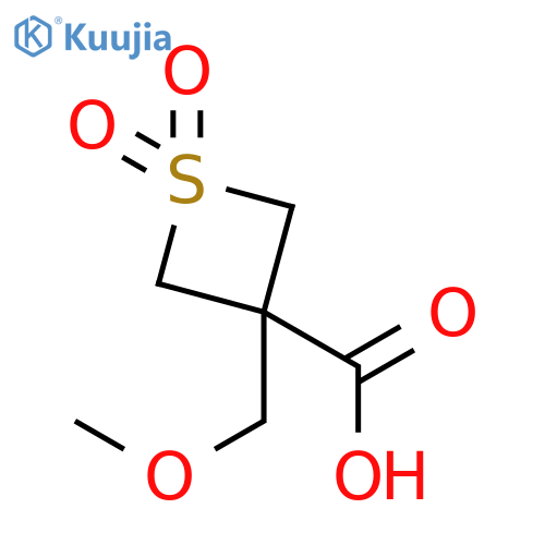 3-(methoxymethyl)-1,1-dioxo-thietane-3-carboxylic acid structure