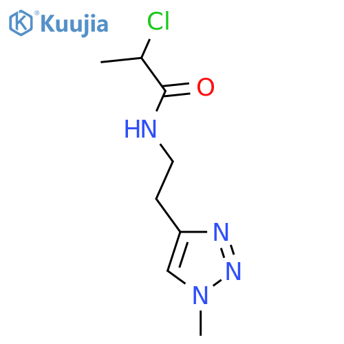 2-Chloro-N-[2-(1-methyltriazol-4-yl)ethyl]propanamide structure