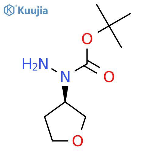 (R)-N-(Tetrahydro-furan-3-yl)-hydrazinecarboxylic acid tert-butyl ester structure