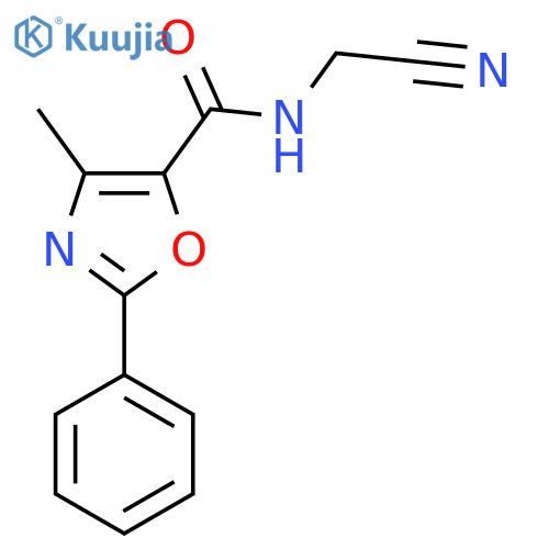 N-(Cyanomethyl)-4-methyl-2-phenyl-1,3-oxazole-5-carboxamide structure