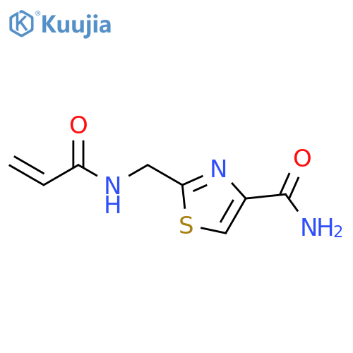2-(prop-2-enamido)methyl-1,3-thiazole-4-carboxamide structure