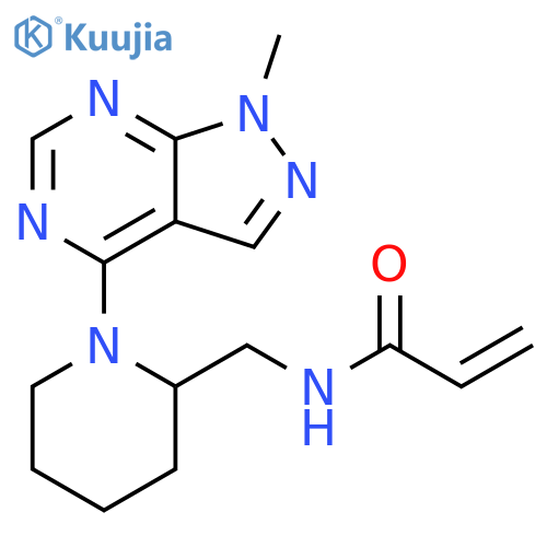 N-[[1-(1-Methyl-1H-pyrazolo[3,4-d]pyrimidin-4-yl)-2-piperidinyl]methyl]-2-propenamide structure