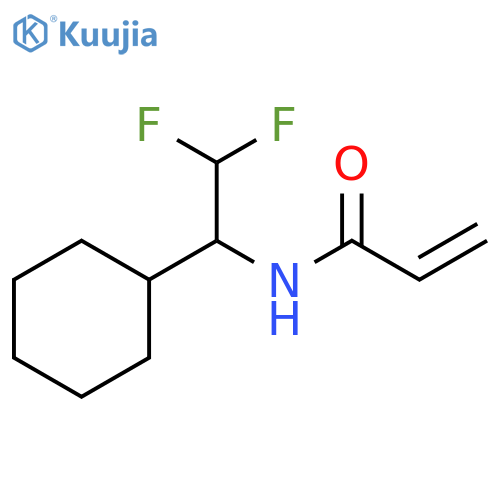 N-(1-cyclohexyl-2,2-difluoroethyl)prop-2-enamide structure