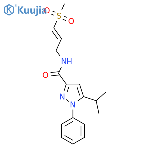 5-(1-Methylethyl)-N-[3-(methylsulfonyl)-2-propen-1-yl]-1-phenyl-1H-pyrazole-3-carboxamide structure