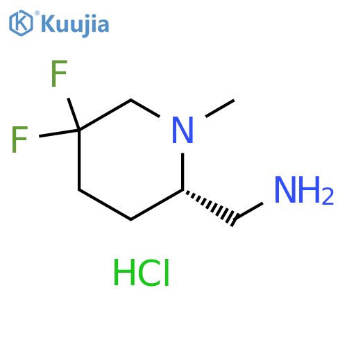 [(2S)-5,5-difluoro-1-methylpiperidin-2-yl]methanamine dihydrochloride structure