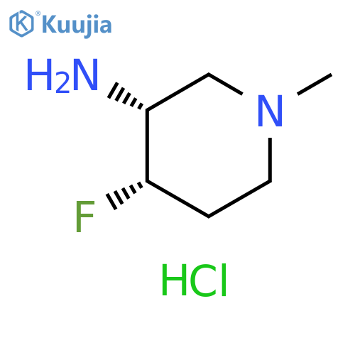 3-Piperidinamine, 4-fluoro-1-methyl-, hydrochloride (1:2), (3R,4S)- structure