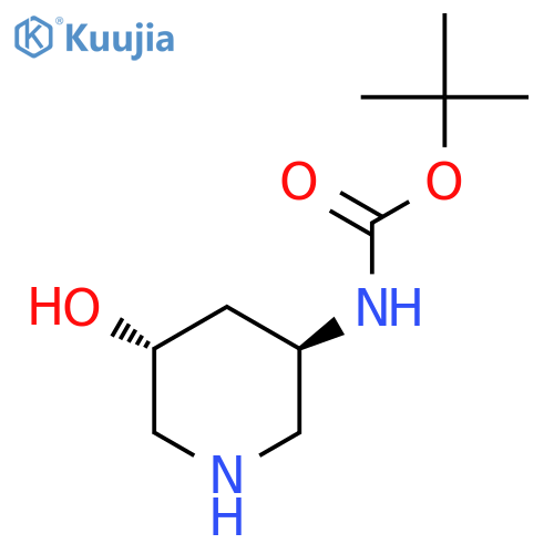 tert-butyl N-[(3R,5R)-5-hydroxy-3-piperidyl]carbamate structure