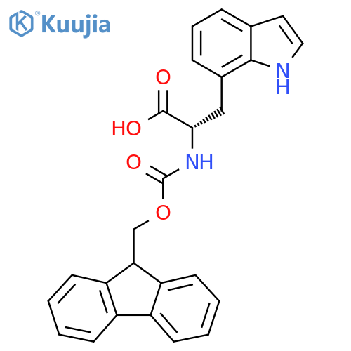 (2S)-2-({[(9H-fluoren-9-yl)methoxy]carbonyl}amino)-3-(1H-indol-7-yl)propanoic acid structure