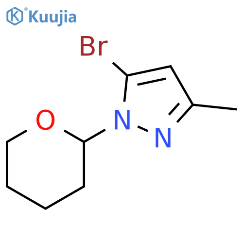 5-bromo-3-methyl-1-(oxan-2-yl)-1H-pyrazole structure