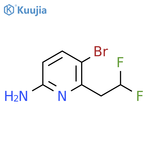 5-bromo-6-(2,2-difluoroethyl)pyridin-2-amine structure