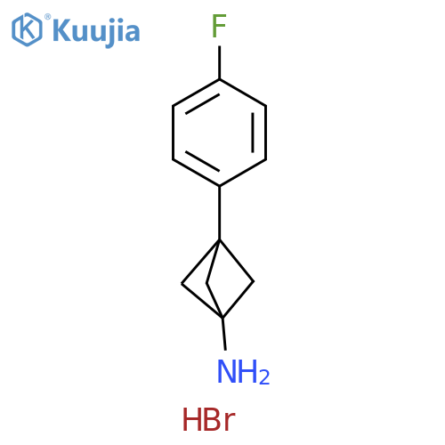 3-(4-fluorophenyl)bicyclo[1.1.1]pentan-1-amine;hydrobromide structure