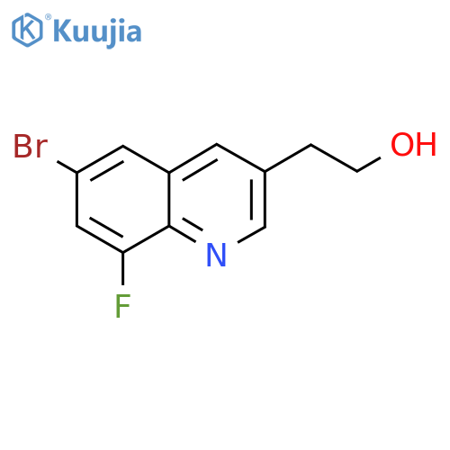 2-(6-bromo-8-fluoro-3-quinolyl)ethanol structure