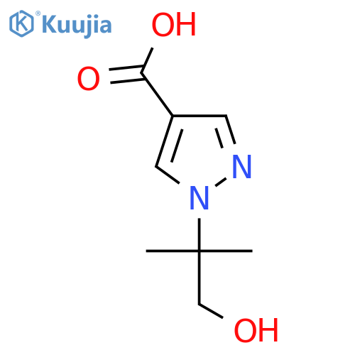 1-(1-Hydroxy-2-methylpropan-2-yl)-1H-pyrazole-4-carboxylic acid structure