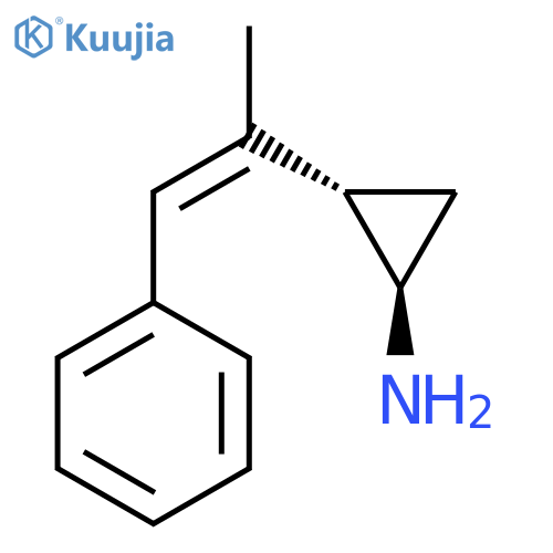 rac-(1R,2S)-2-(1-phenylprop-1-en-2-yl)cyclopropan-1-amine structure
