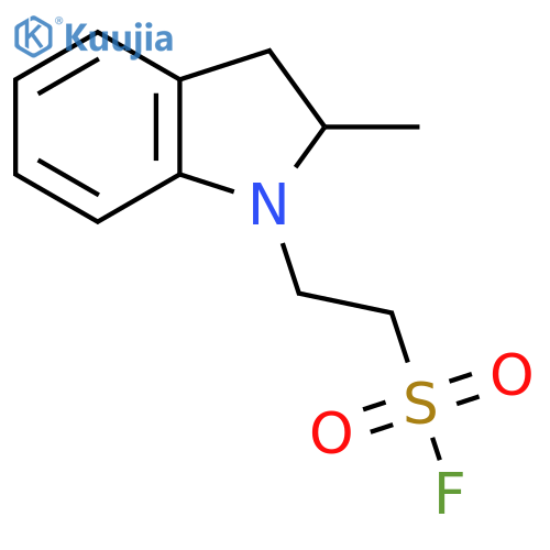 2-(2-methyl-2,3-dihydro-1H-indol-1-yl)ethane-1-sulfonyl fluoride structure