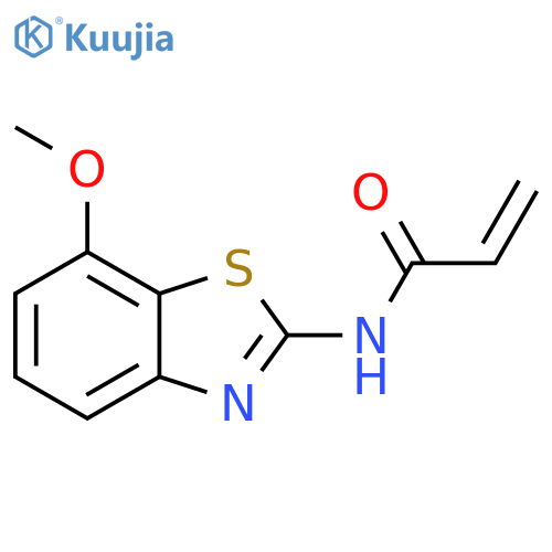 N-(7-methoxy-1,3-benzothiazol-2-yl)prop-2-enamide structure