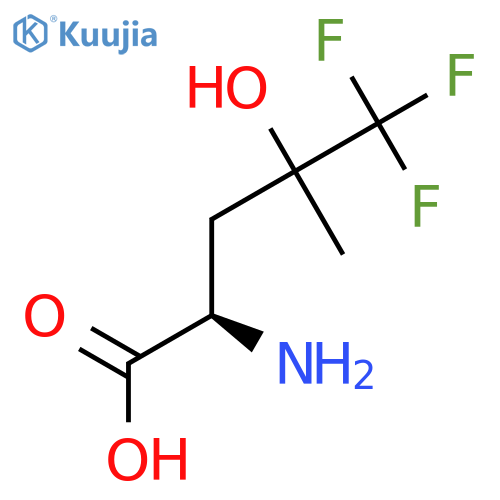 (2R)-2-amino-5,5,5-trifluoro-4-hydroxy-4-methylpentanoic acid structure