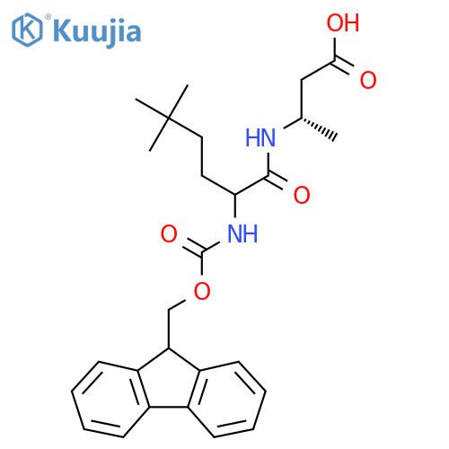 (3S)-3-2-({(9H-fluoren-9-yl)methoxycarbonyl}amino)-5,5-dimethylhexanamidobutanoic acid structure