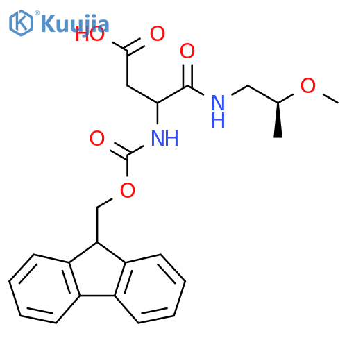 3-({(9H-fluoren-9-yl)methoxycarbonyl}amino)-3-{(2S)-2-methoxypropylcarbamoyl}propanoic acid structure