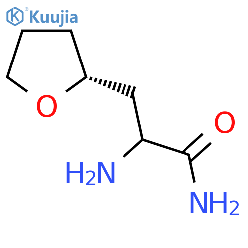 2-amino-3-(2R)-oxolan-2-ylpropanamide structure