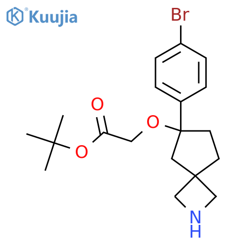 Tert-butyl 2-{[6-(4-bromophenyl)-2-azaspiro[3.4]octan-6-yl]oxy}acetate structure