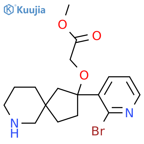 Methyl 2-{[2-(2-bromopyridin-3-yl)-7-azaspiro[4.5]decan-2-yl]oxy}acetate structure