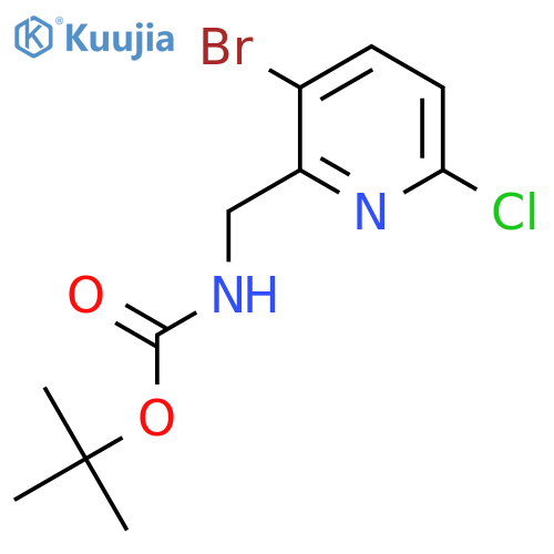 Tert-butyl N-[(3-bromo-6-chloropyridin-2-yl)methyl]carbamate structure