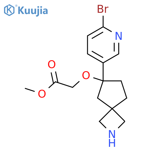 Methyl 2-{[6-(6-bromopyridin-3-yl)-2-azaspiro[3.4]octan-6-yl]oxy}acetate structure