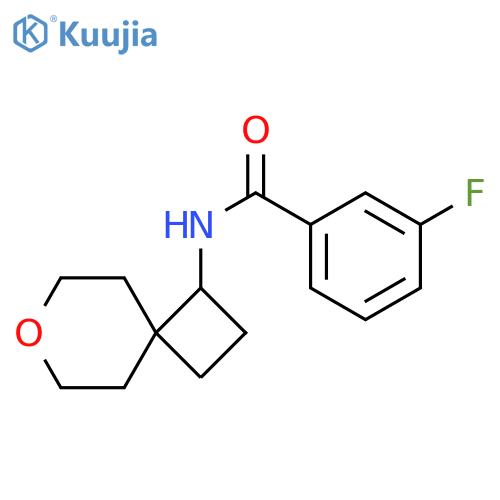 3-fluoro-N-{7-oxaspiro3.5nonan-1-yl}benzamide structure