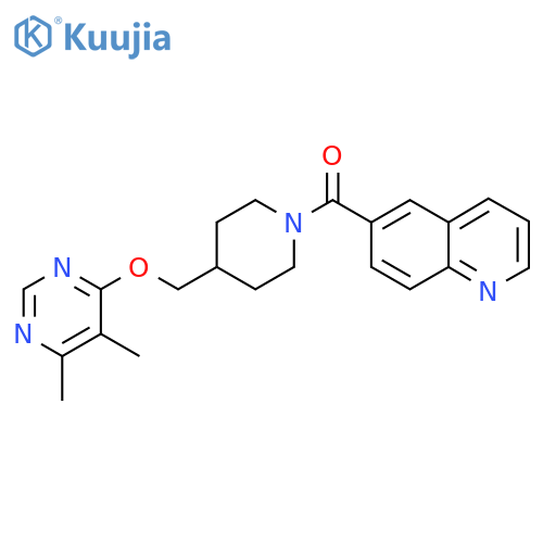 6-(4-{(5,6-dimethylpyrimidin-4-yl)oxymethyl}piperidine-1-carbonyl)quinoline structure
