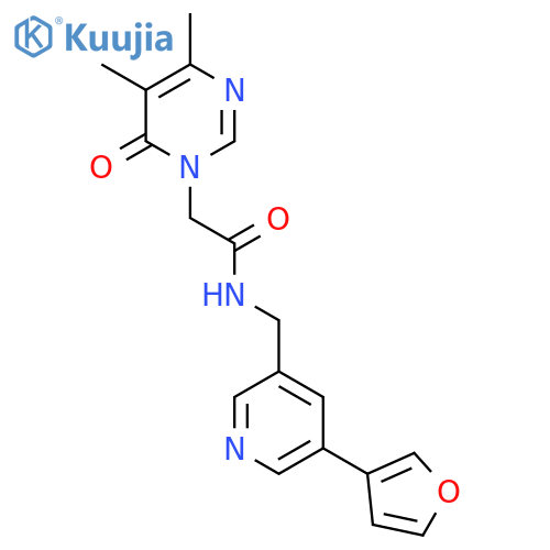 2-(4,5-dimethyl-6-oxo-1,6-dihydropyrimidin-1-yl)-N-{5-(furan-3-yl)pyridin-3-ylmethyl}acetamide structure