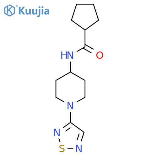 N-[1-(1,2,5-thiadiazol-3-yl)piperidin-4-yl]cyclopentanecarboxamide structure