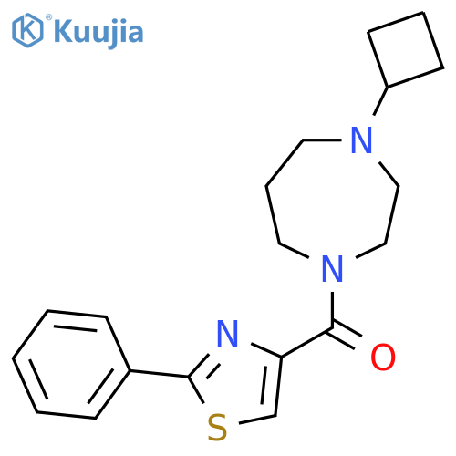 1-cyclobutyl-4-(2-phenyl-1,3-thiazole-4-carbonyl)-1,4-diazepane structure