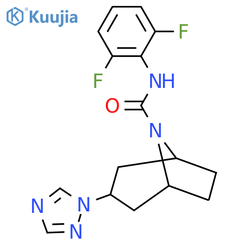 N-(2,6-difluorophenyl)-3-(1H-1,2,4-triazol-1-yl)-8-azabicyclo[3.2.1]octane-8-carboxamide structure
