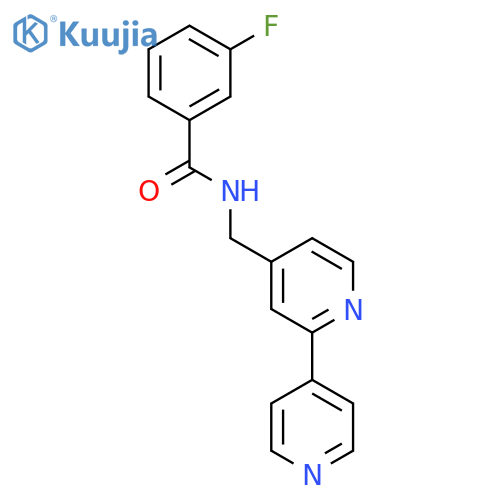 N-({2,4'-bipyridine-4-yl}methyl)-3-fluorobenzamide structure