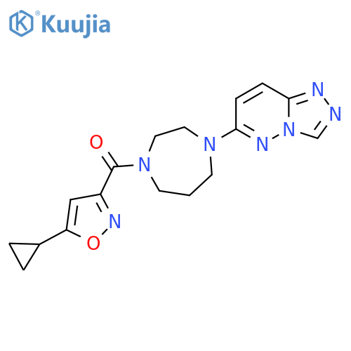 1-(5-cyclopropyl-1,2-oxazole-3-carbonyl)-4-{1,2,4triazolo4,3-bpyridazin-6-yl}-1,4-diazepane structure