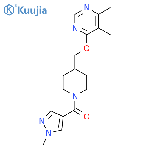 4,5-dimethyl-6-{1-(1-methyl-1H-pyrazole-4-carbonyl)piperidin-4-ylmethoxy}pyrimidine structure