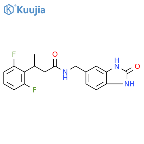 Benzenepropanamide, N-[(2,3-dihydro-2-oxo-1H-benzimidazol-5-yl)methyl]-2,6-difluoro-β-methyl- structure
