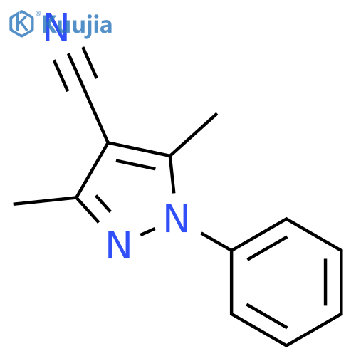 3,5-Dimethyl-1-phenyl-1H-pyrazole-4-carbonitrile structure