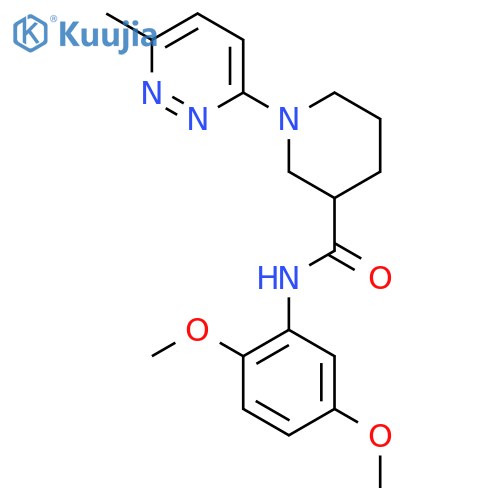 N-(2,5-dimethoxyphenyl)-1-(6-methylpyridazin-3-yl)piperidine-3-carboxamide structure