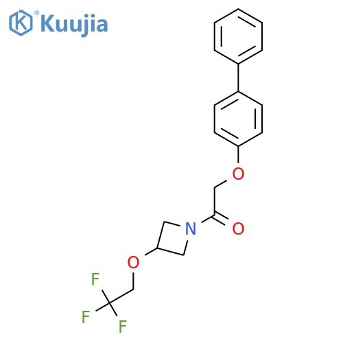 2-{1,1'-biphenyl-4-yloxy}-1-3-(2,2,2-trifluoroethoxy)azetidin-1-ylethan-1-one structure