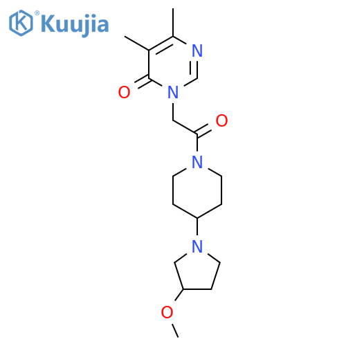 3-{2-4-(3-methoxypyrrolidin-1-yl)piperidin-1-yl-2-oxoethyl}-5,6-dimethyl-3,4-dihydropyrimidin-4-one structure