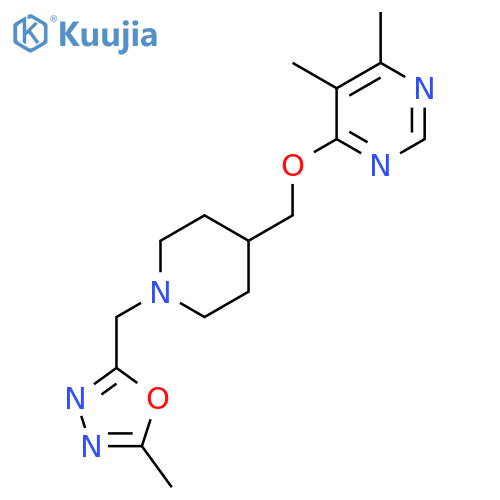 4,5-dimethyl-6-({1-(5-methyl-1,3,4-oxadiazol-2-yl)methylpiperidin-4-yl}methoxy)pyrimidine structure