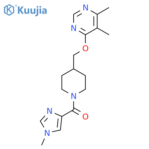 4,5-dimethyl-6-{1-(1-methyl-1H-imidazole-4-carbonyl)piperidin-4-ylmethoxy}pyrimidine structure