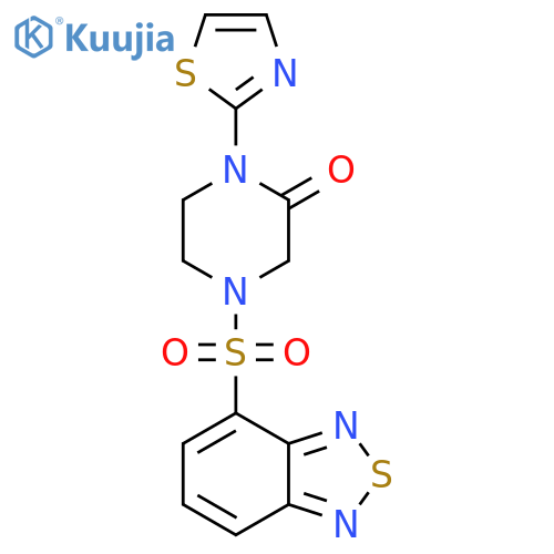 4-(2,1,3-benzothiadiazole-4-sulfonyl)-1-(1,3-thiazol-2-yl)piperazin-2-one structure