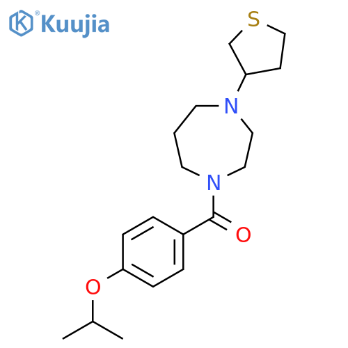 1-4-(propan-2-yloxy)benzoyl-4-(thiolan-3-yl)-1,4-diazepane structure