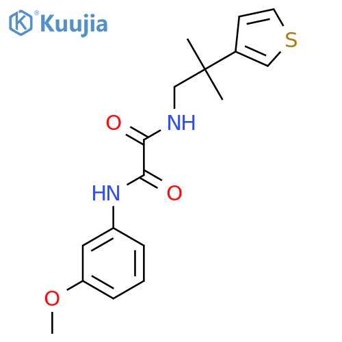 N'-(3-methoxyphenyl)-N-2-methyl-2-(thiophen-3-yl)propylethanediamide structure